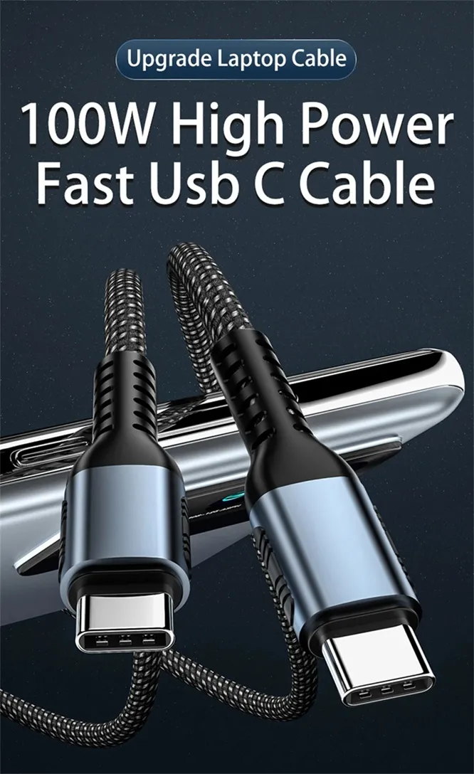 Câble charge Type-C 120W 2Metres