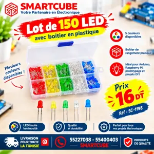 Lot de 150 LED avec boîtier plastique
