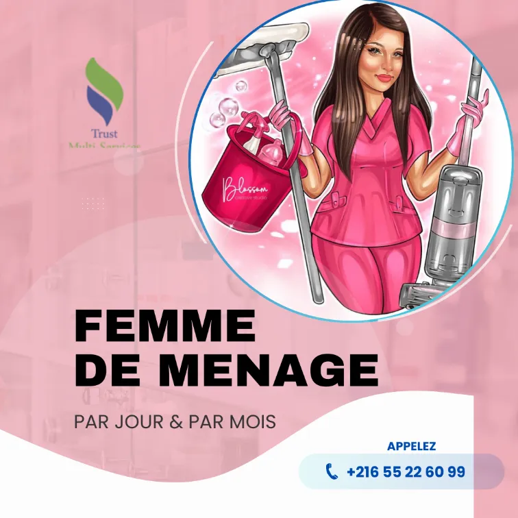 Femme de Ménage Par Jour a Bab Souika