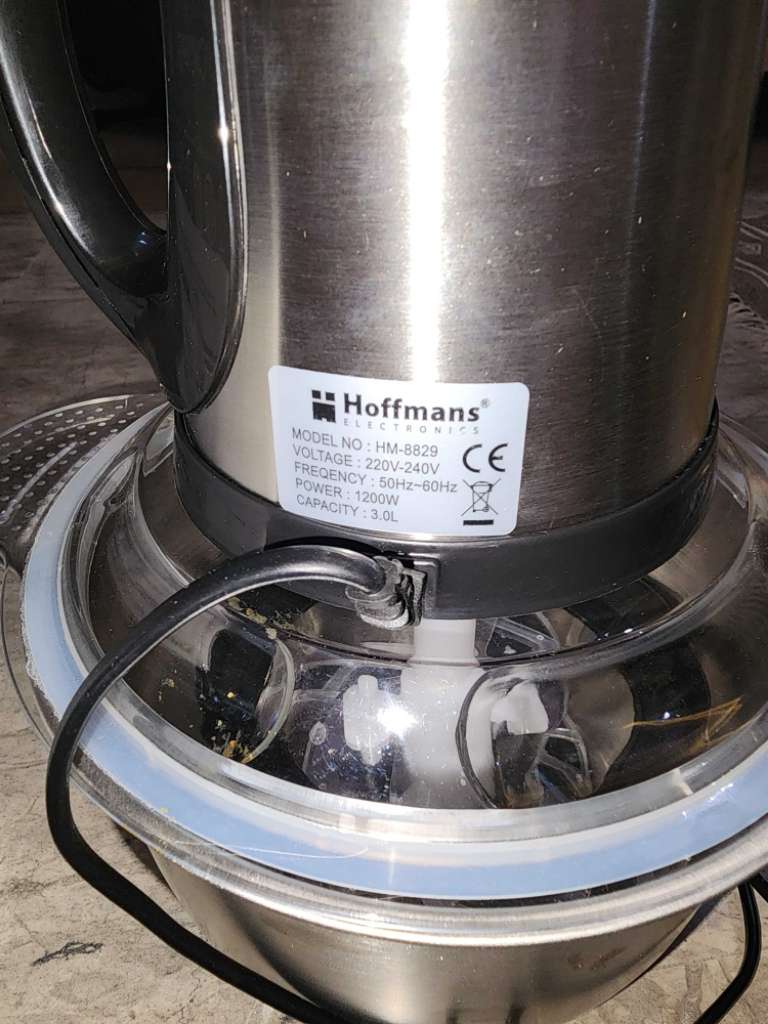 Hachoir Electrique Hoffmans HM-8829 1200W Silver 3 Litres