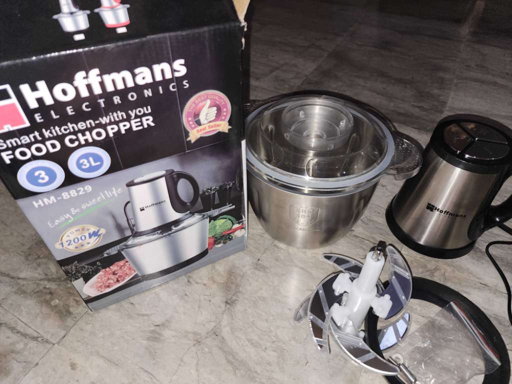 Hachoir Electrique Hoffmans HM-8829 1200W Silver 3 Litres