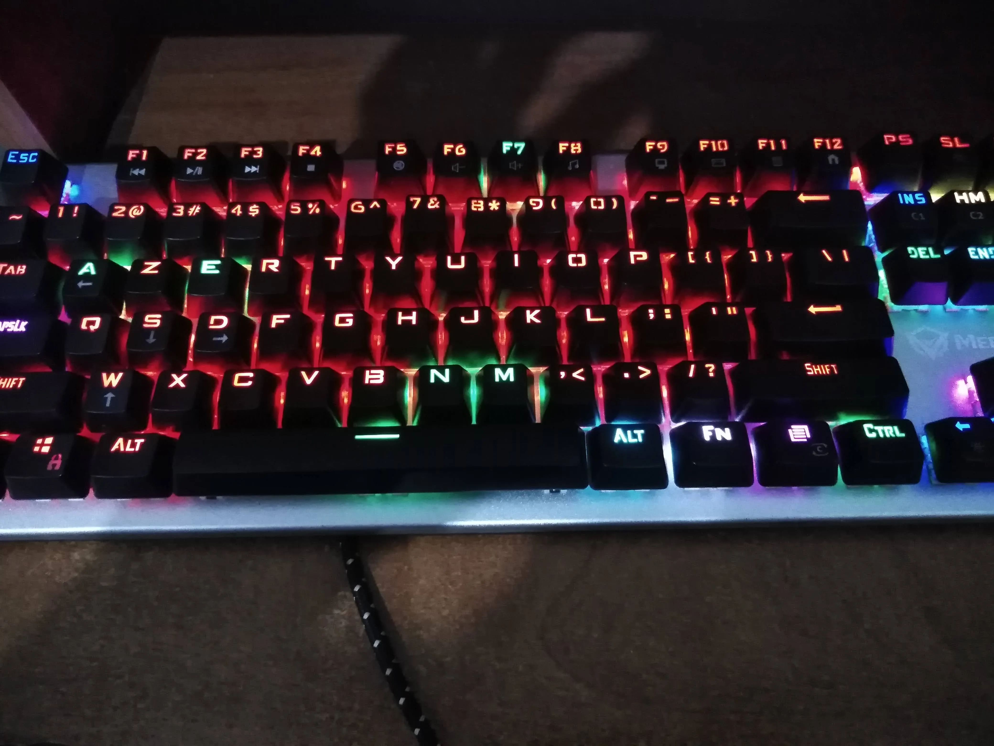  Meetion TKL RGB Mechanical Gaming Keyboard / clavier MT-MK04 | Blue Switch | USB | Anti-Ghosting 