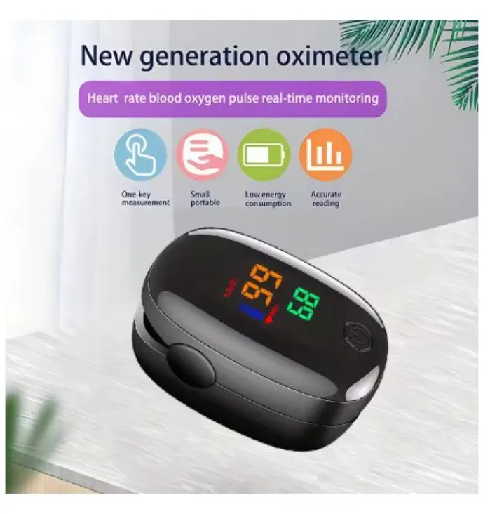 Oxymètre de pouls au doigt, compteur de saturation de l'oxygène , Portable