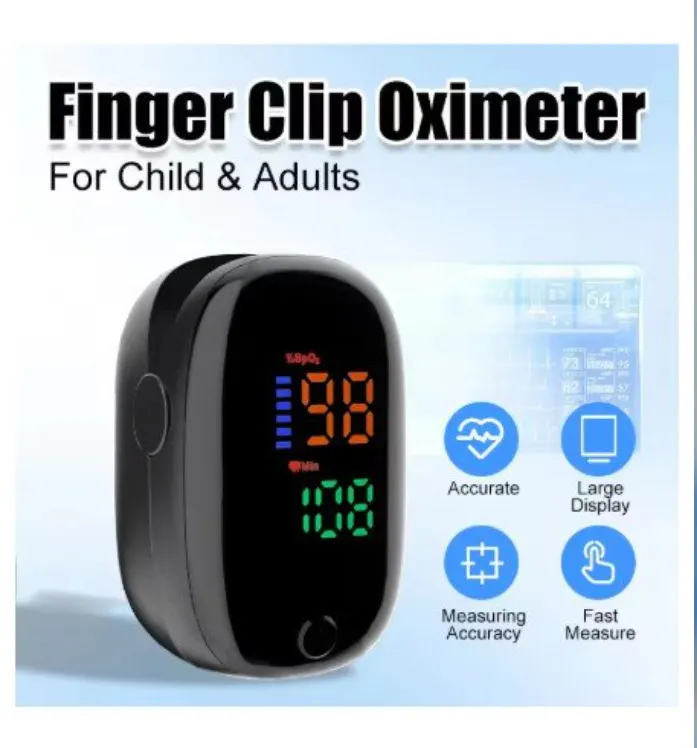 Oxymètre de pouls au doigt, compteur de saturation de l'oxygène , Portable