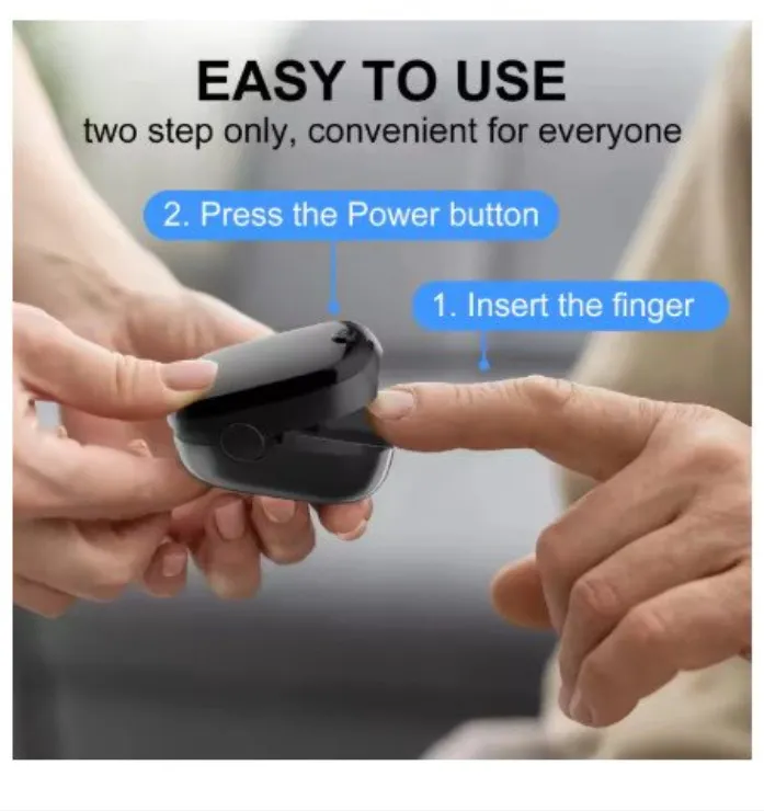 Oxymètre de pouls au doigt, compteur de saturation de l'oxygène , Portable