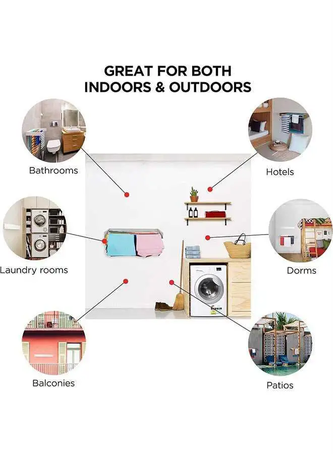 étendoir à linge mural pliable et rétractable