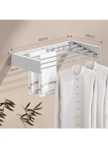 étendoir à linge mural pliable et rétractable
