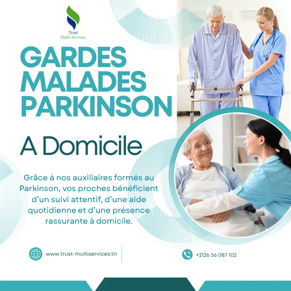 GARDES MALADES DE PARKINSON A DOMICILE À ZAGHOUAN