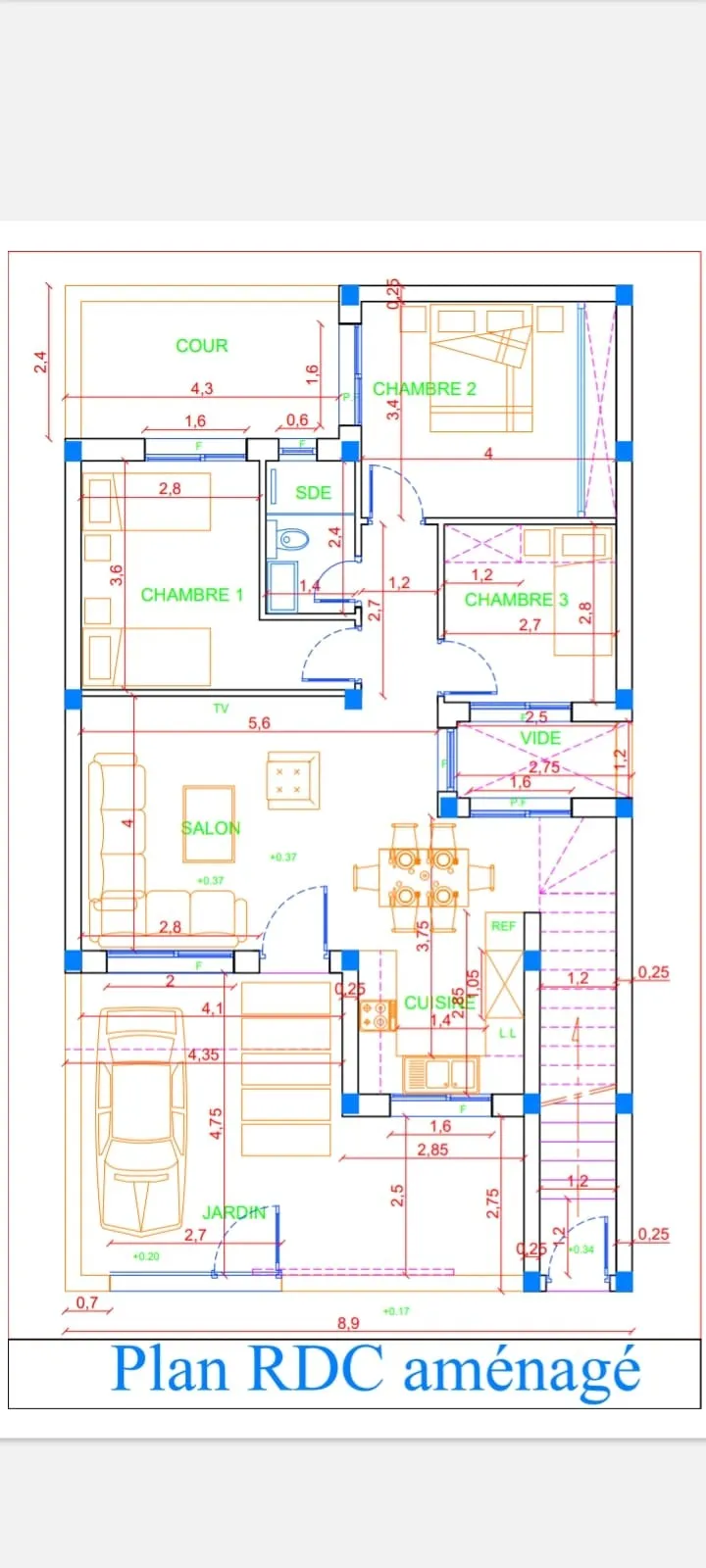 A vendre une magnifique maison clé en main S+3 indépendante située à El Haouaria Plage