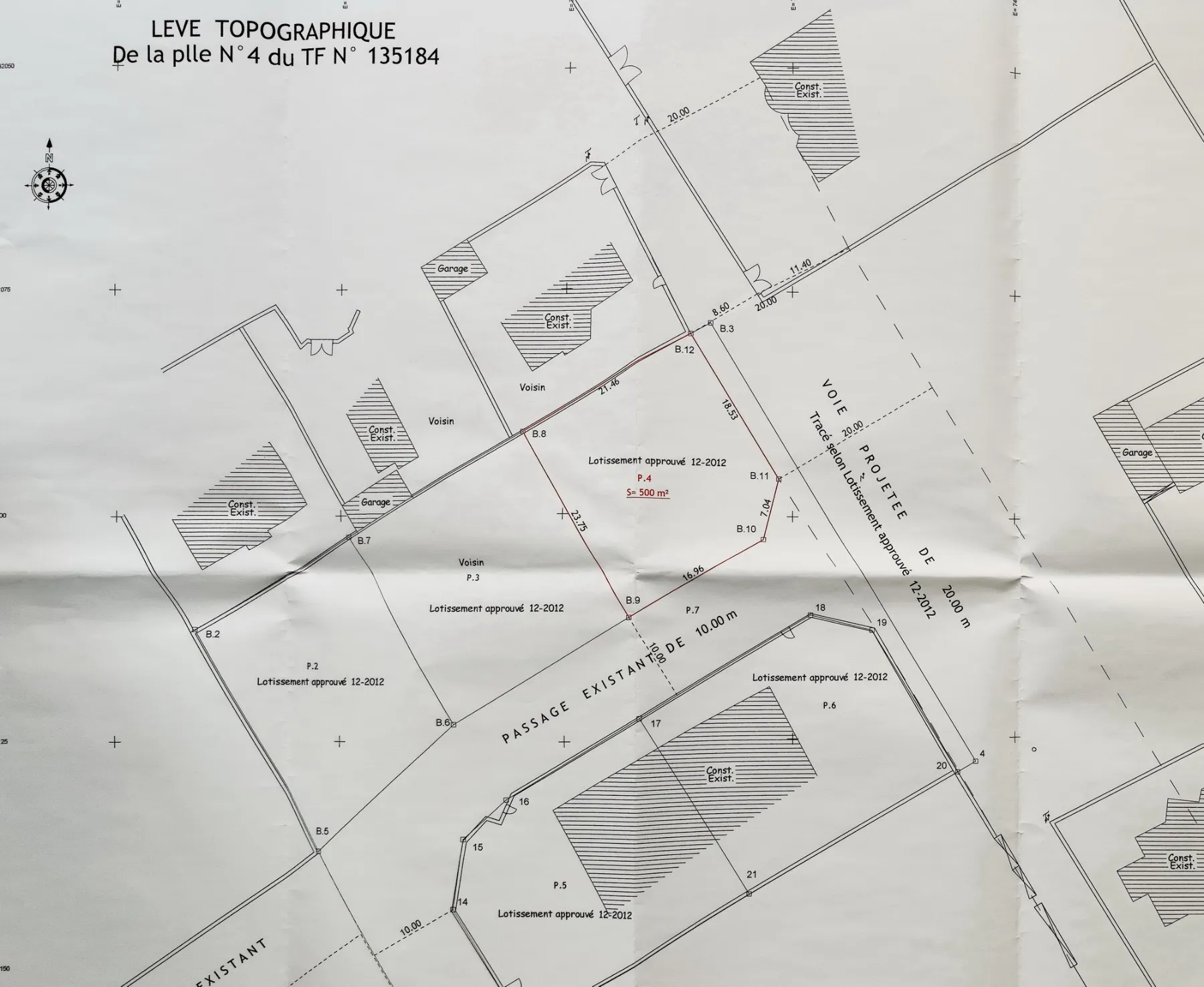 Terrain 500 m2 titre foncier Km9 Bouzayene
