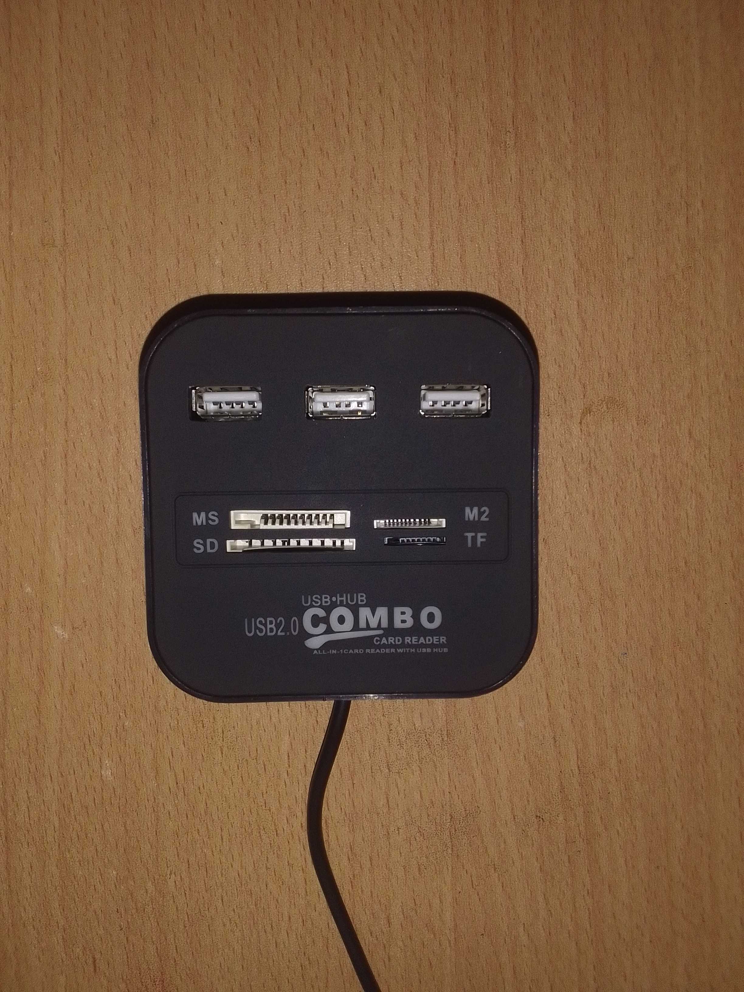 USB HUB + CARD REASER (CARTE MS/ CARTE SD/ CARTE MMC/ CARTE M2)