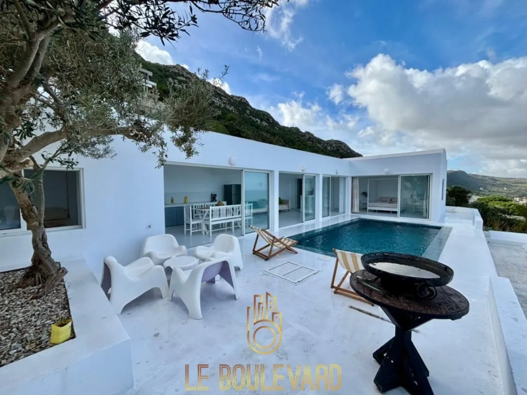 Villa Olive S+2 – Piscine privée & vue mer panoramique | Rafraf, Bizerte