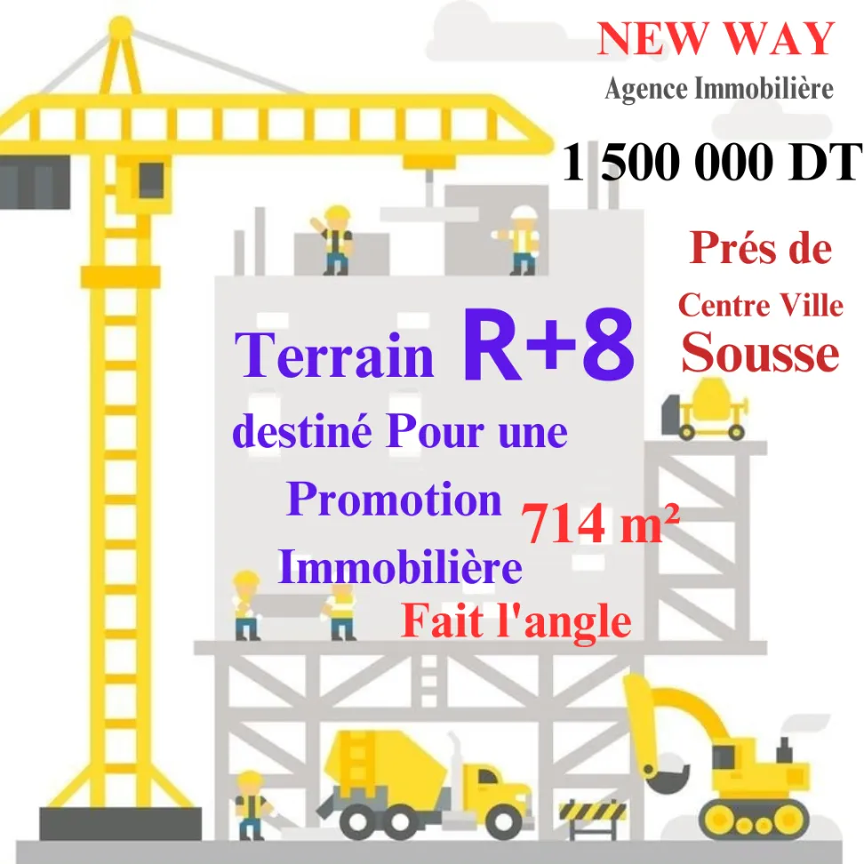 Terrain Fait l'angle à Sousse, destiné Pour une Promotion Immobilière Prés de Centre Ville