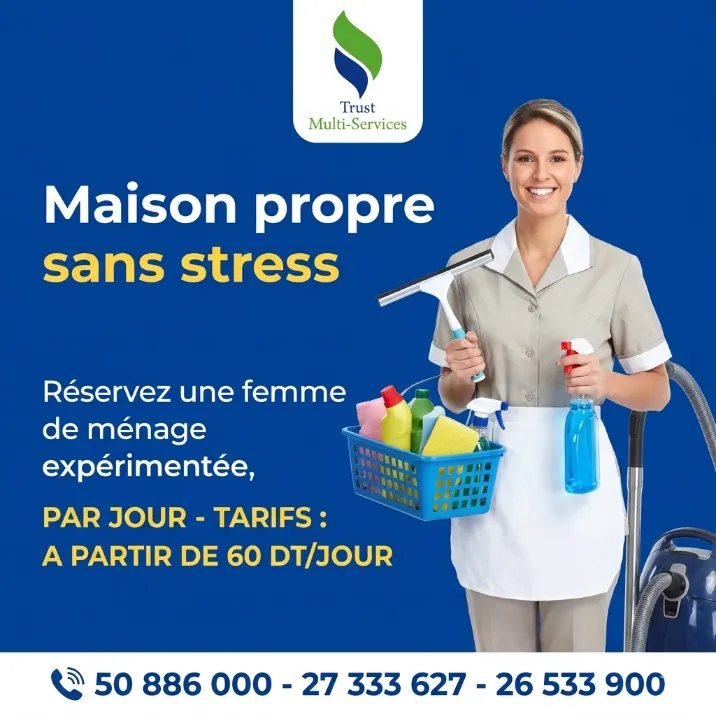 FEMME DE MENAGE PAR JOUR A BORJ TOUIL