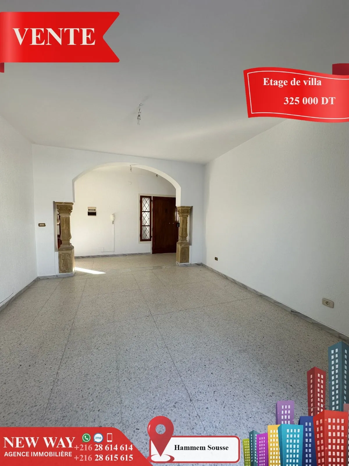 Etage de Villa avec une entrée indépendante à Hammem Sousse