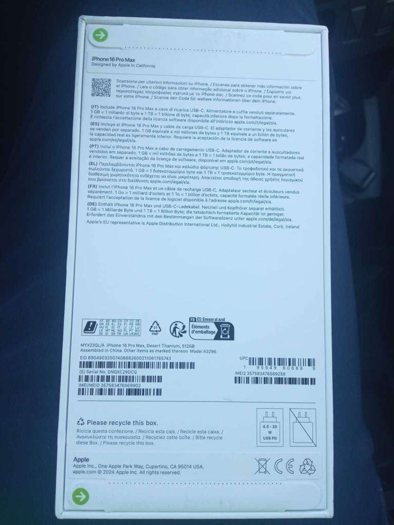 Iphone 16 pro max 512 gb 