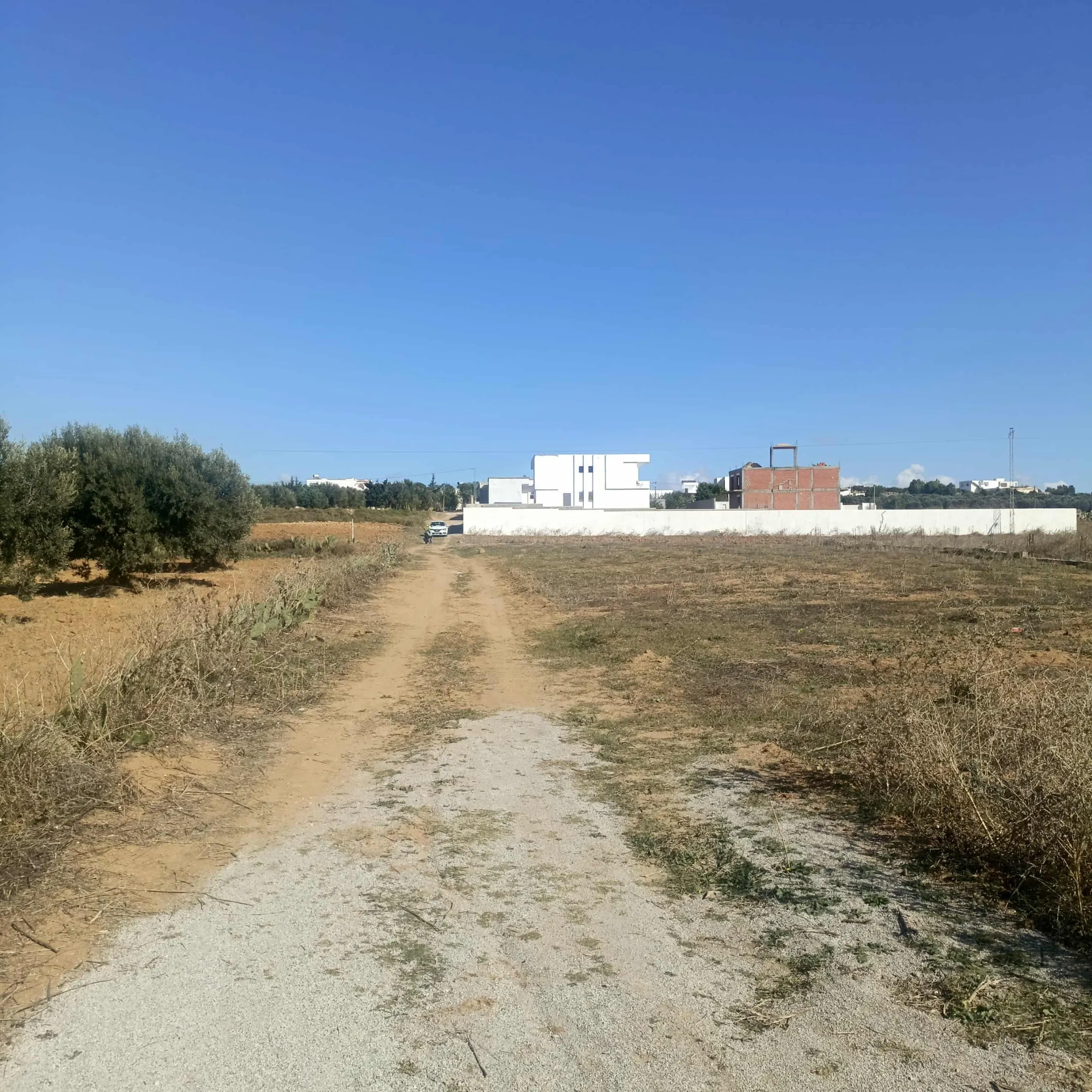 AV beau terrain 400m fait le coin à hammamet sud Monchar