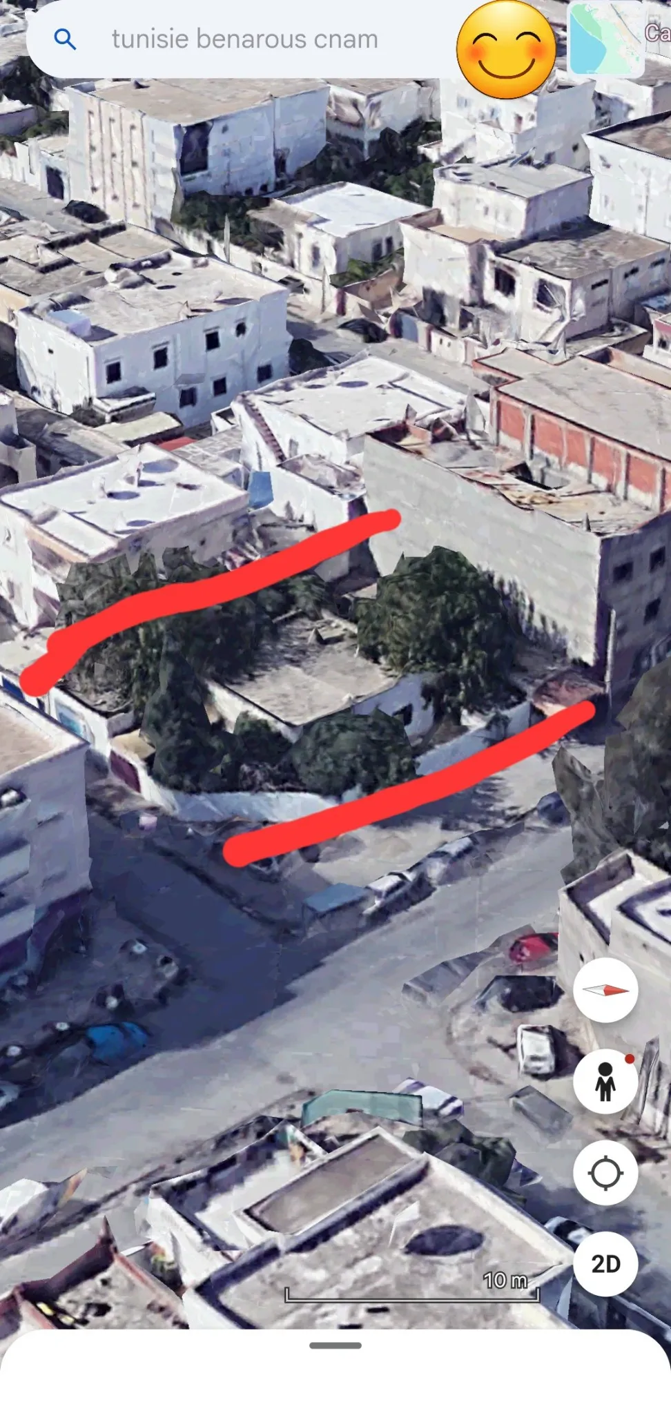 Maison sur deux rues principales à Ben Arous