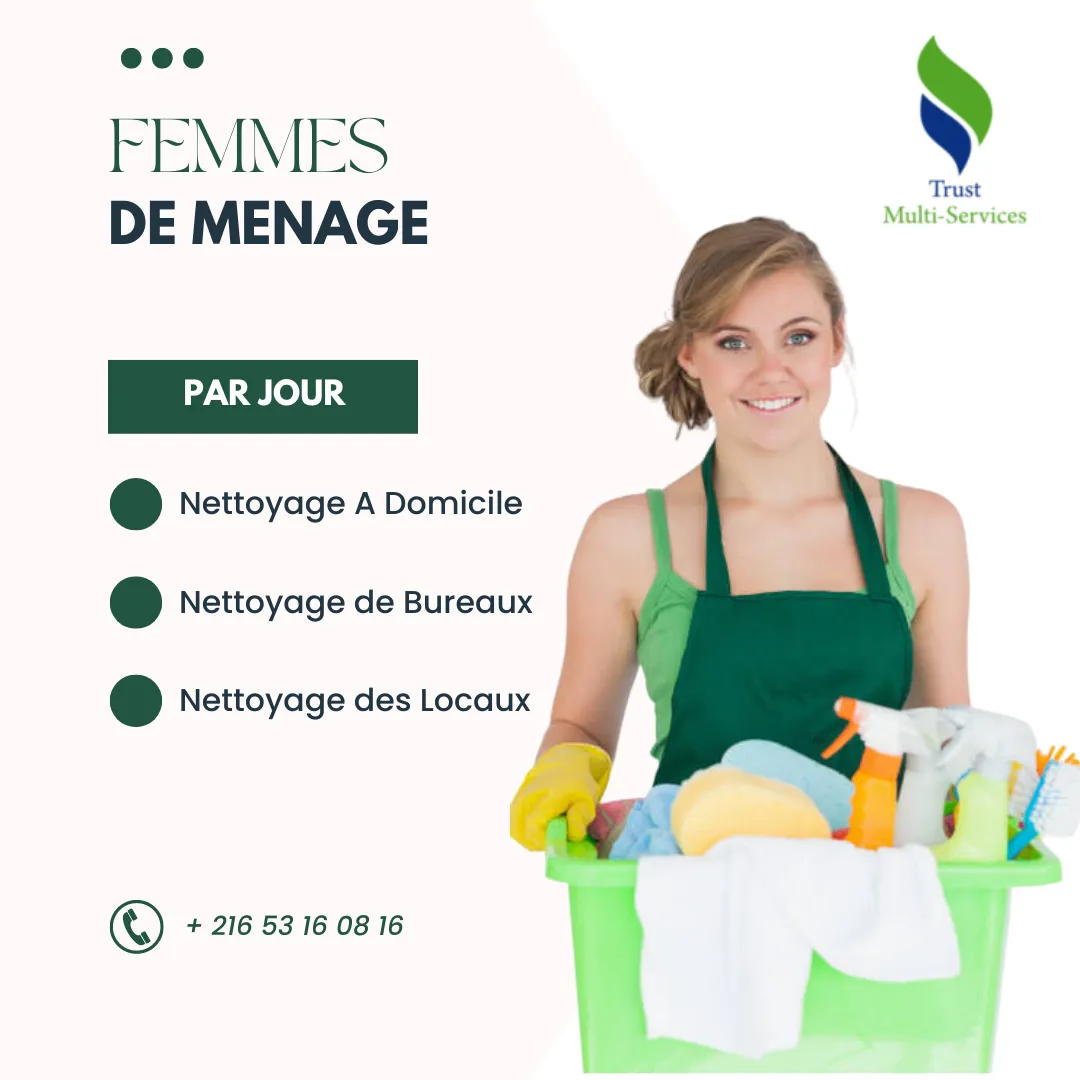 FEMME DE MENAGE PAR JOUR A EZZOUHOUR