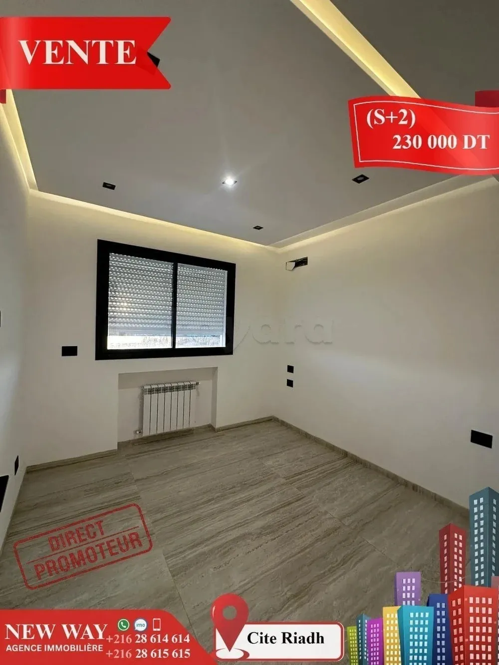(S+2) Directe Promoteur à Cité Riadh