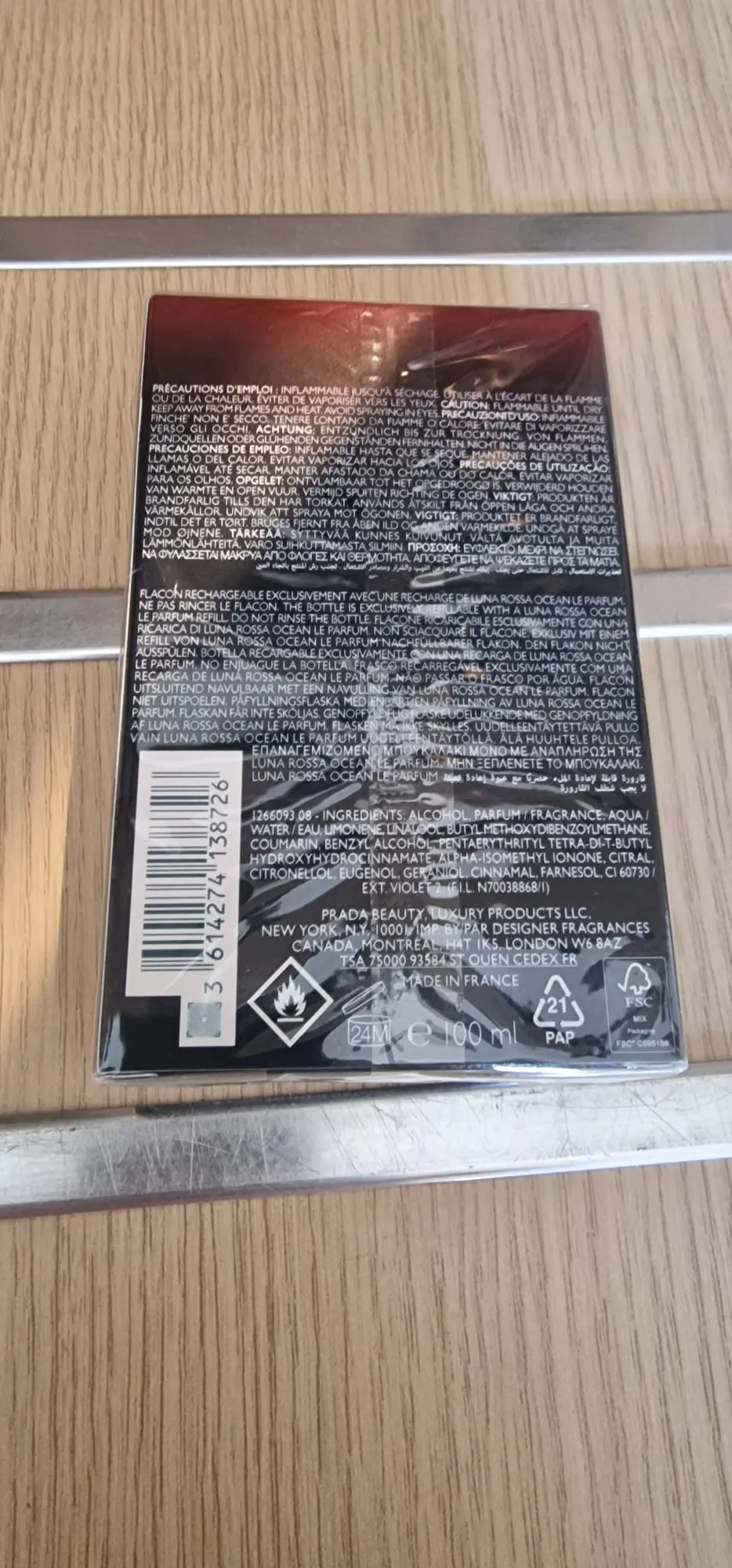 prada luna rossa ocean le parfum pour homme 100ml prix tunisie
