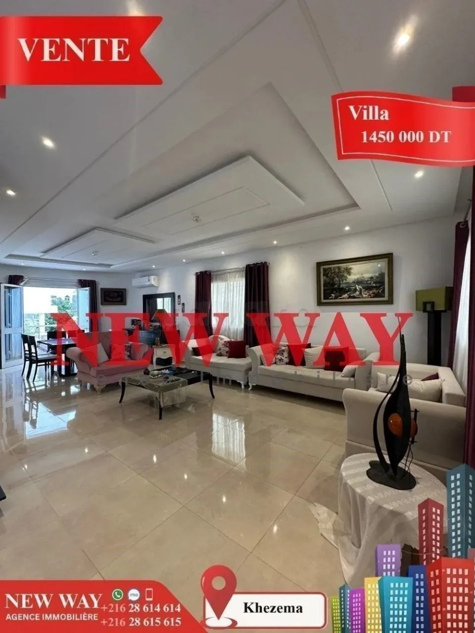 Villa à Khezema ouest , dans un quartier résidentiel