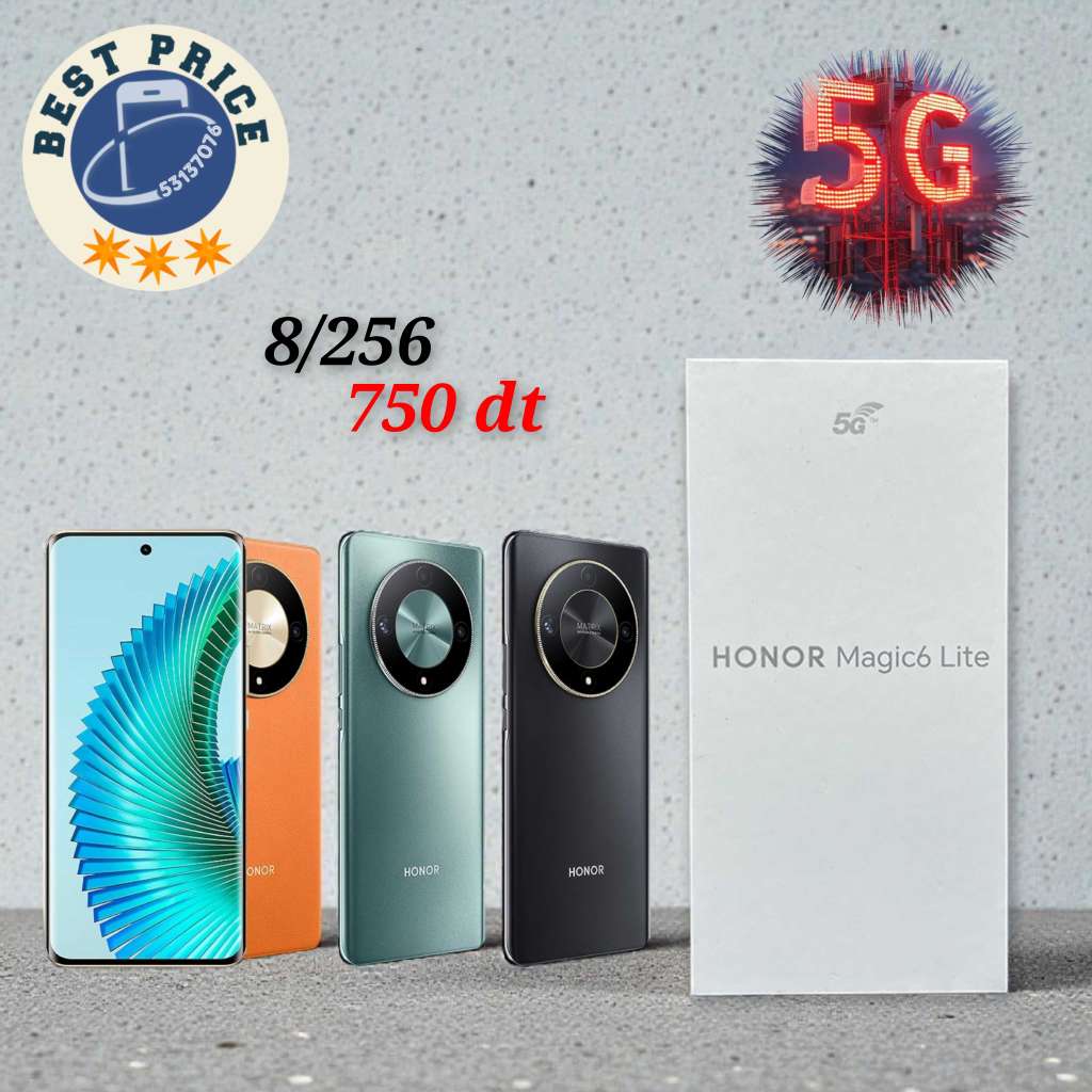 HONOR Magic6 Lite  5G 8/256 Cacheté Neuf paquet fermé # validé ✔️