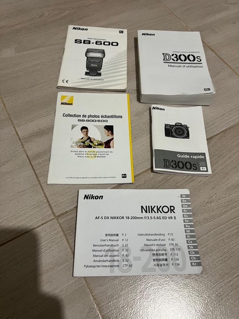 Nikon D300s + objectif 18/200 VR +Flash SB600+ saccoche