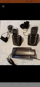 Téléphone fixe avec deux combinés