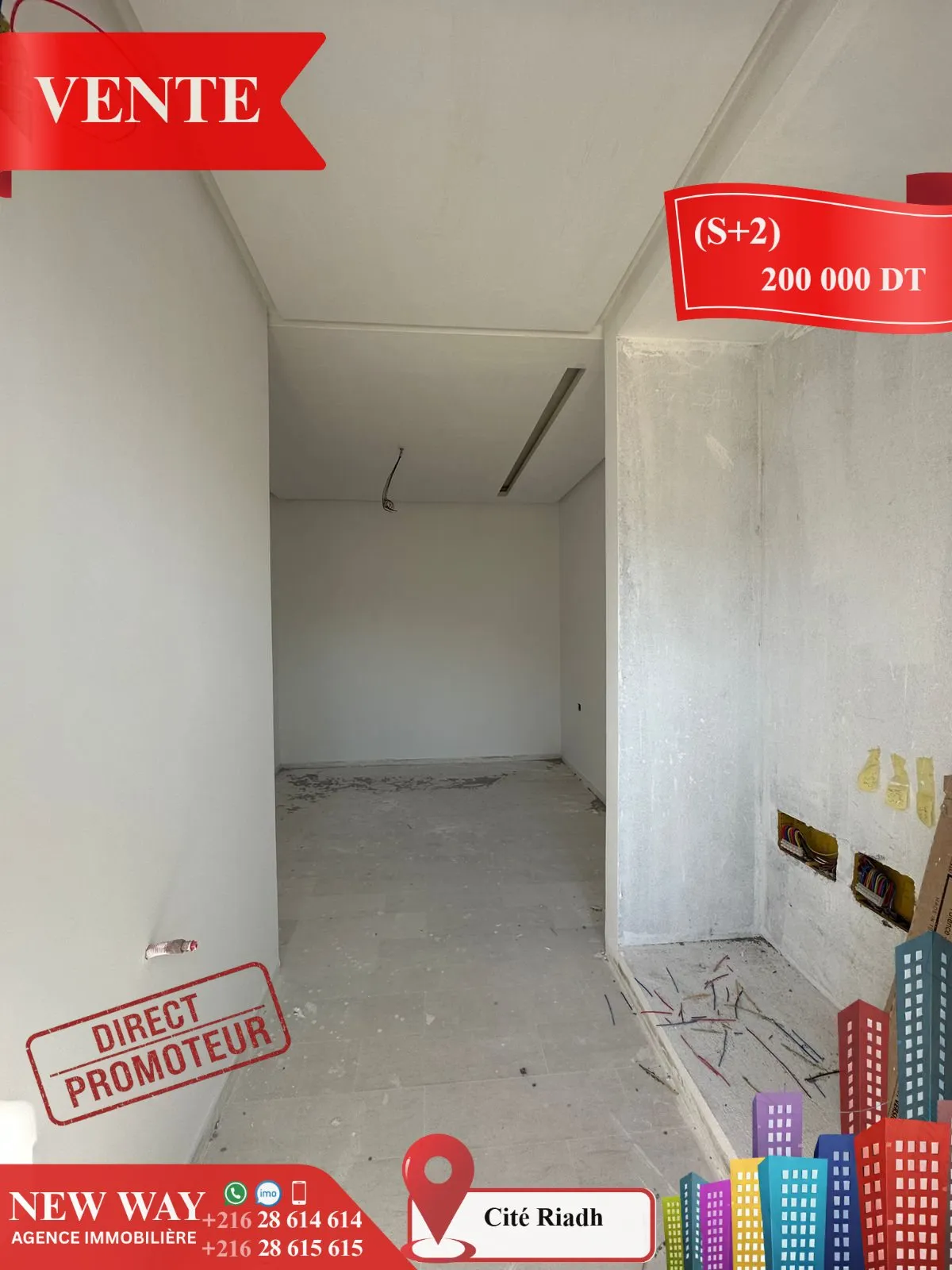 (S+2) Directe Promoteur à Cité Riadh
