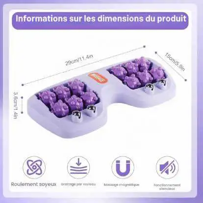 Rouleau De Massage Double Portable Pour Les Pieds
