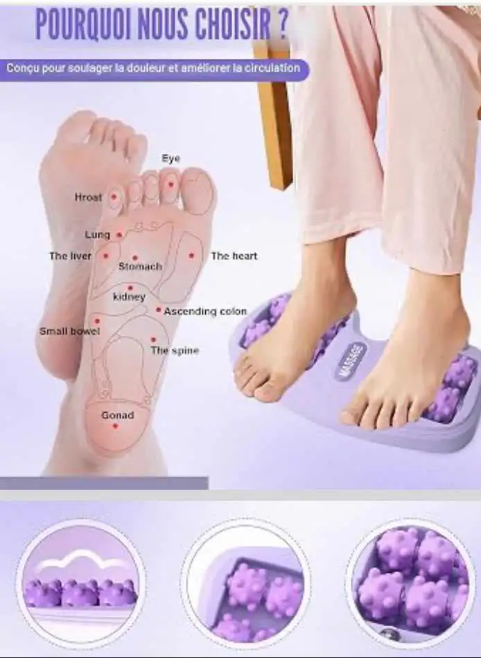 Rouleau De Massage Double Portable Pour Les Pieds