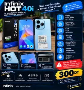 Infinix HOT 40i, 128 Go, bon état