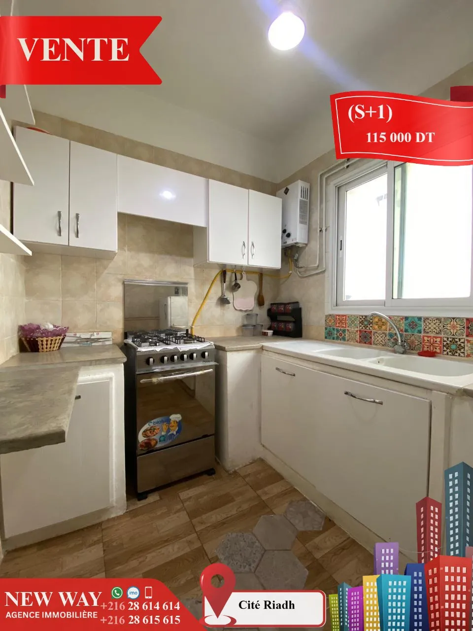 (S+1)  à Cité Riadh 5 avec Meubles 
