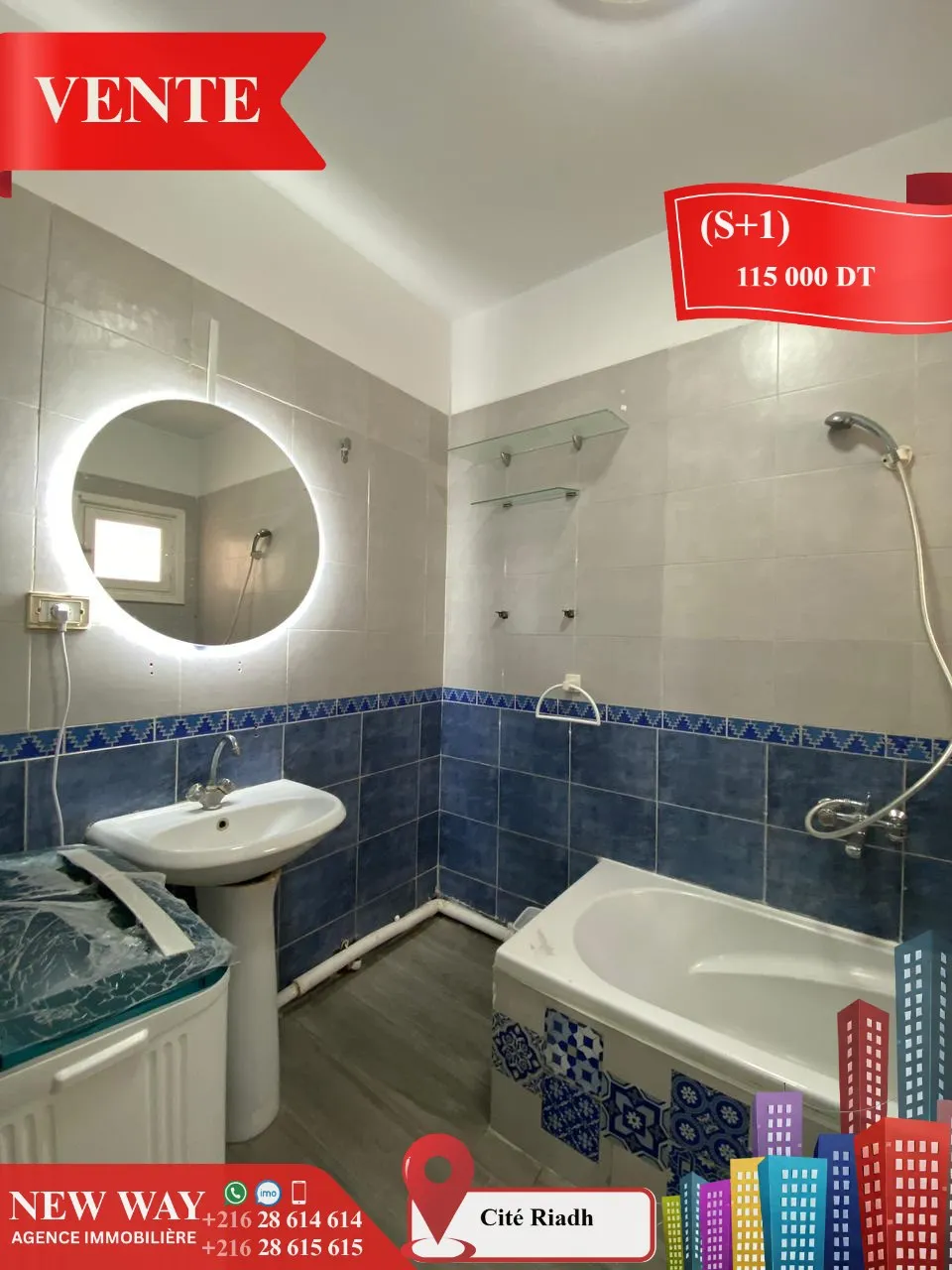 (S+1)  à Cité Riadh 5 avec Meubles 