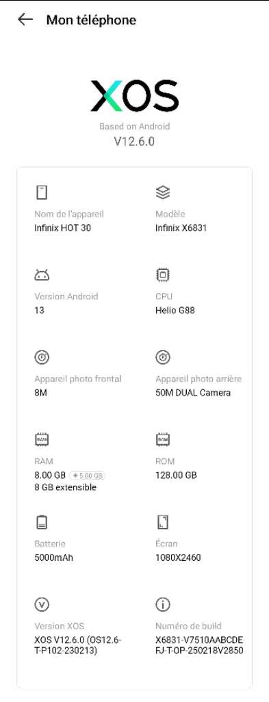 Infinix Hot 30 en très bon état