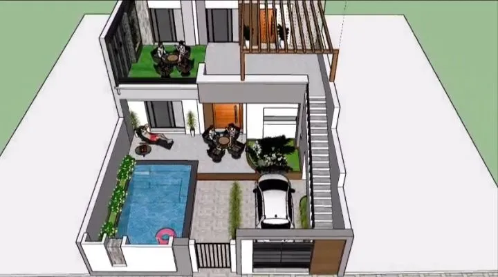 villa en cours de construction près de la mer