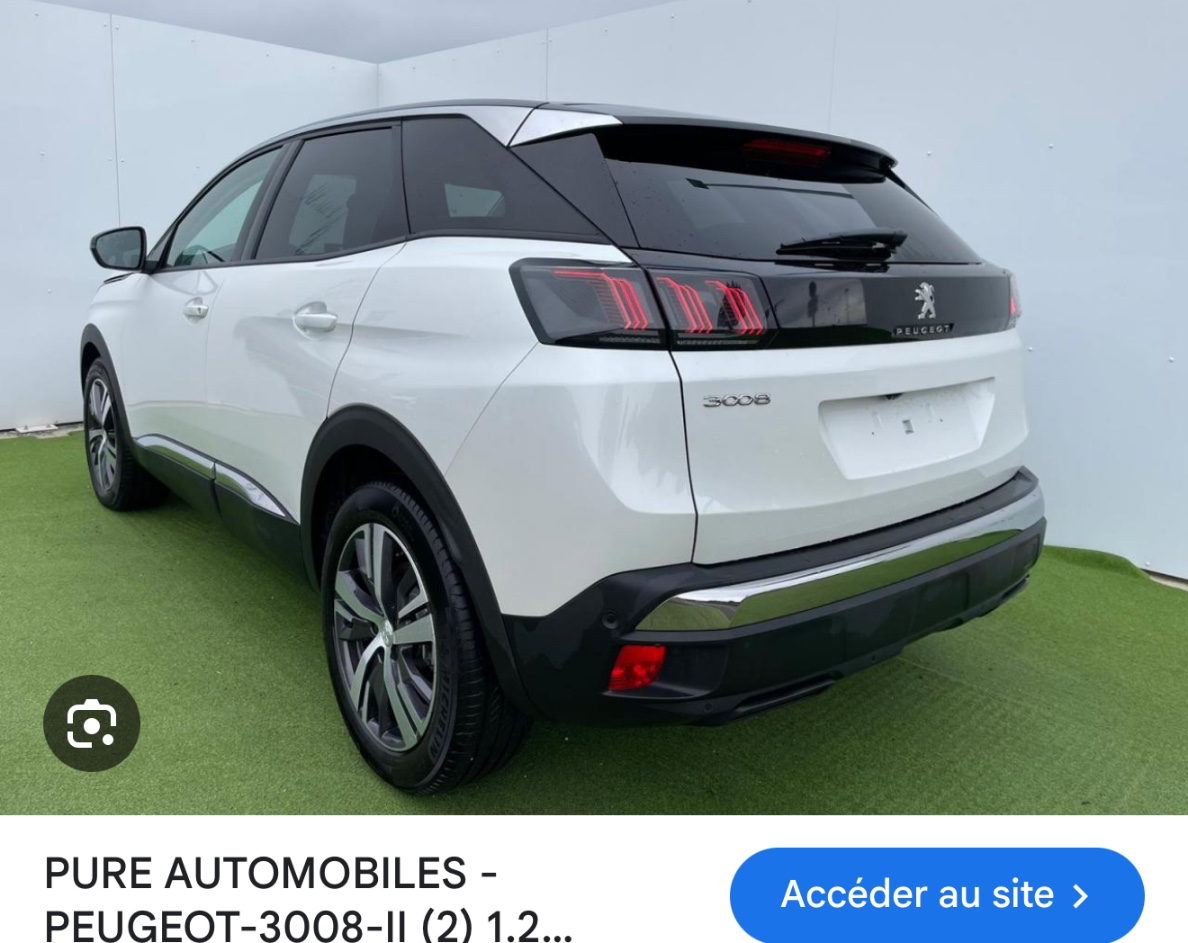 3008 blanc nacré 2022