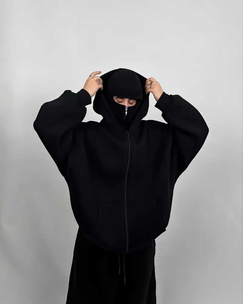 Capuche Noir Style Cagoule-Ninja (Unisexe)