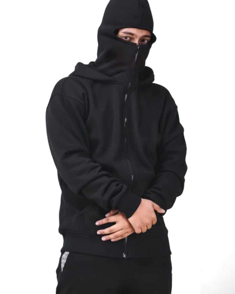 Capuche Noir Style Cagoule-Ninja (Unisexe)