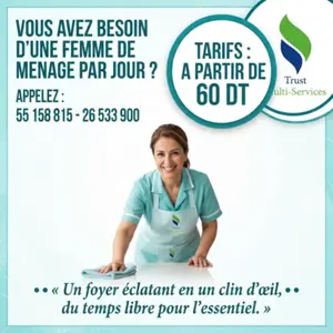 FEMME DE MENAGE PAR JOUR A MAHDIA