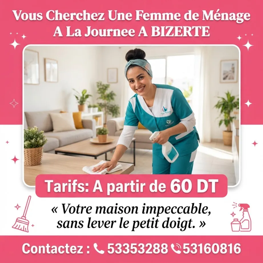 femme de menage par jour a bizeret