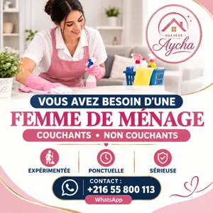 Femme de ménage couchants non couchants 