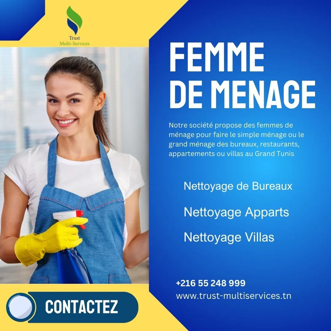 femme de ménage par jour a tunis 