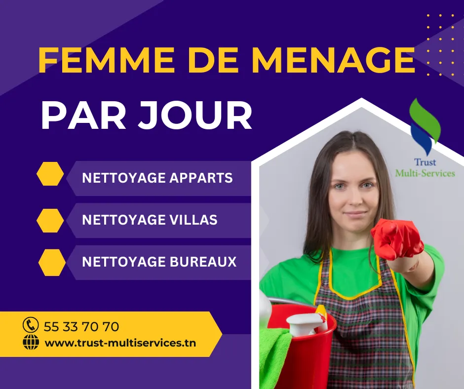 FEMME DE MENAGE PAR JOUR A HAMMAM SOUSSE