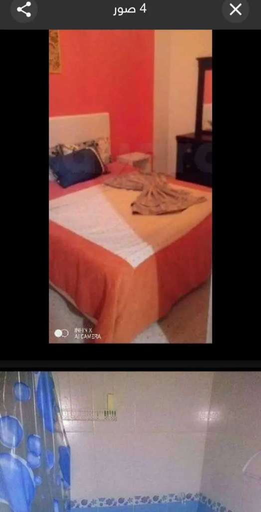 ستوديو مفروس الإيجار باليوم او اسبوع في مكان هادئ ونضيف 90/120