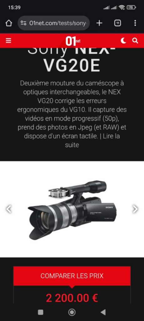 đŹ Sony NEX-VG20E Camcorder + 2 Batteries + Charger + Bag â Perfect for Filmmakers! đ„