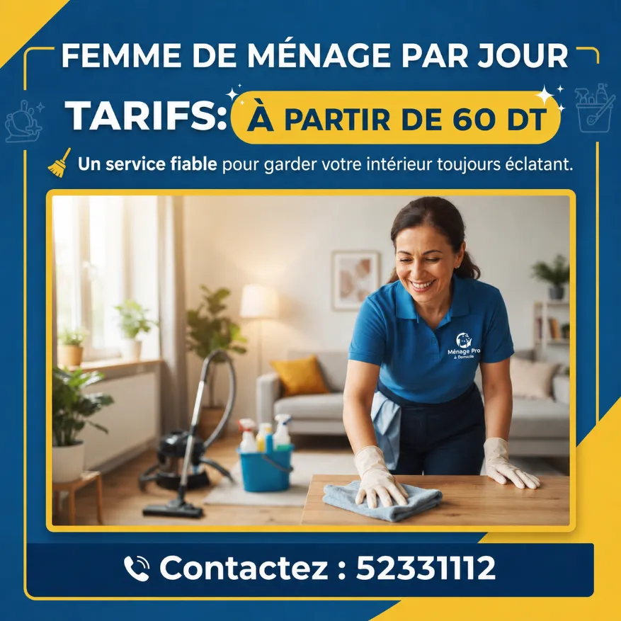 DES FEMMES DE MENAGES PAR JOUR A KALAAT LANDALOUS