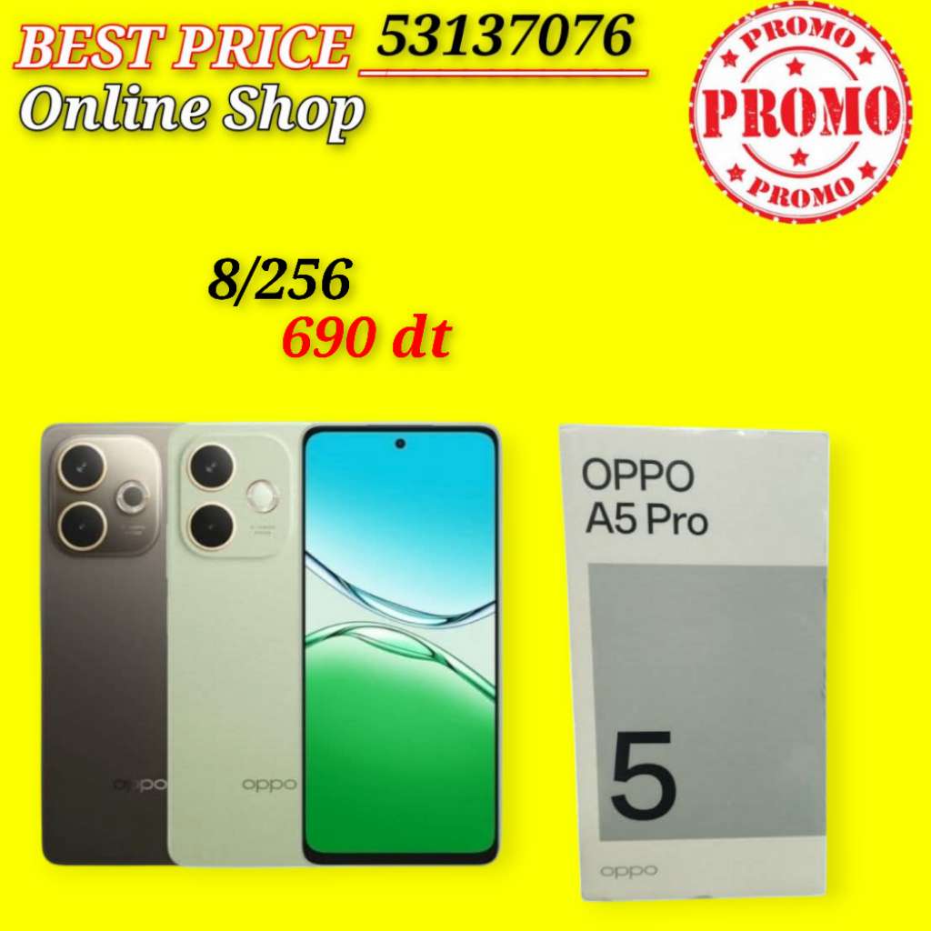 OPPO A5 Pro 8/256 4G Cacheté Neuf paquet fermé # validé ✔️