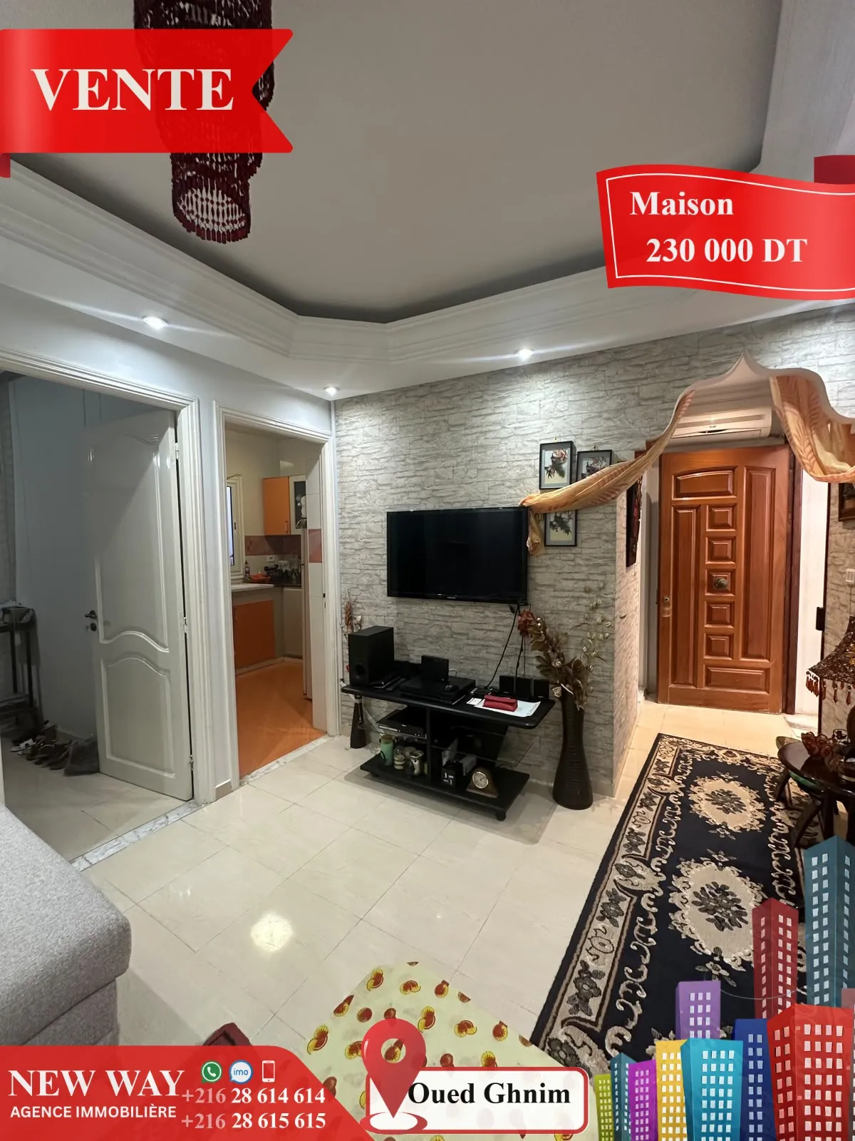Maison à Jawhara (Oued Ghnim) 